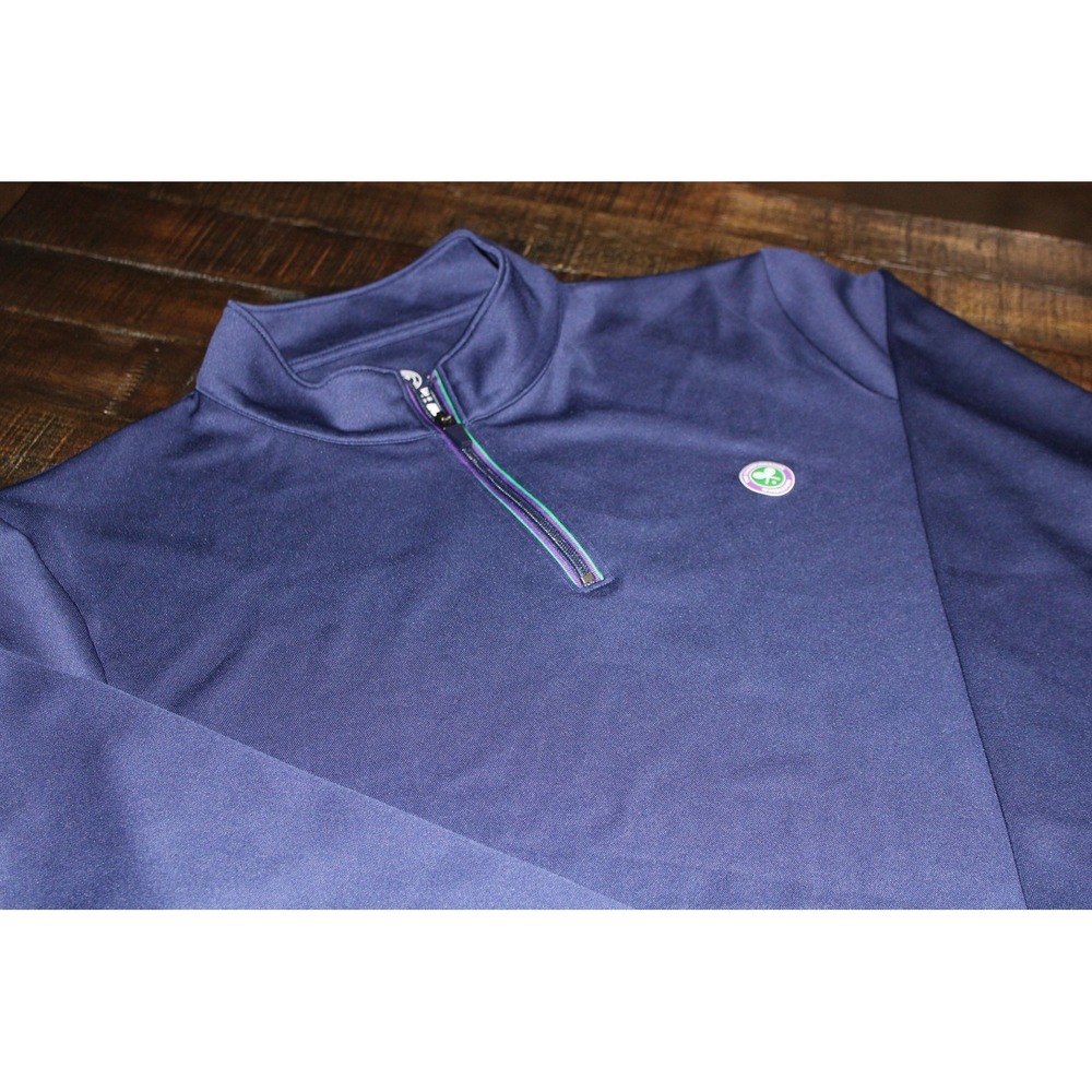 Wimbledon Sport Sweatshirt Mens XL Blue Tennis 1/4 Zip Pullover Championships